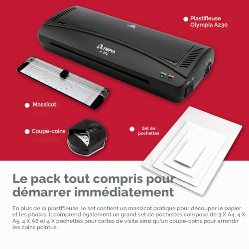 Olympia 4 en 1 SET Plastifieuse température chaud/froid Noir – vue 6
