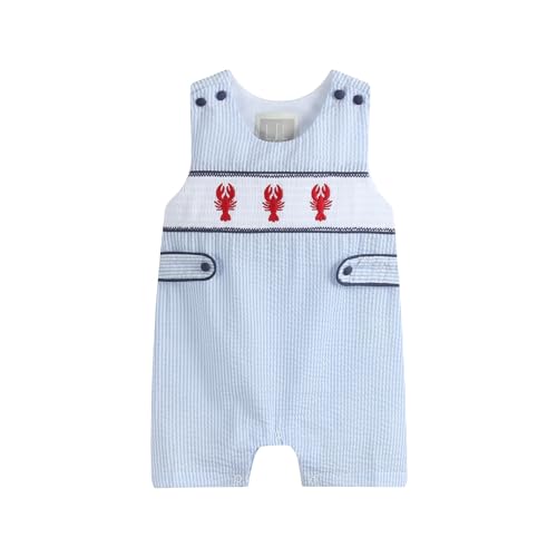 Image of Lil cactus Baby Boys and Toddler Smocked Shortalls