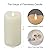 TECHLONG Flickering Flameless Candles with 3D Moving Flame, Last 1000+ Hours Battery Operated Candles with Timer, Ivory Real Wax Pillar Electric LED Candle for Wedding Christmas Party/3" x 6"