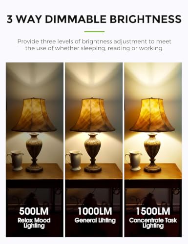 Image of L LOHAS LED 3 Way Light Bulbs 50 /100 /150W, 3000K Soft White LED Light Bulbs