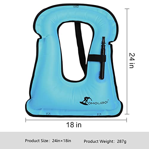 Snorkel Vest For Adults, Inflatable Swim Vest Jackets For Women/Men,Swimming Vests For Kayaking, Paddle Boarding, Fishing, Surfing, Snorkel, Watersports, Rafting (Blue) #TOP1
