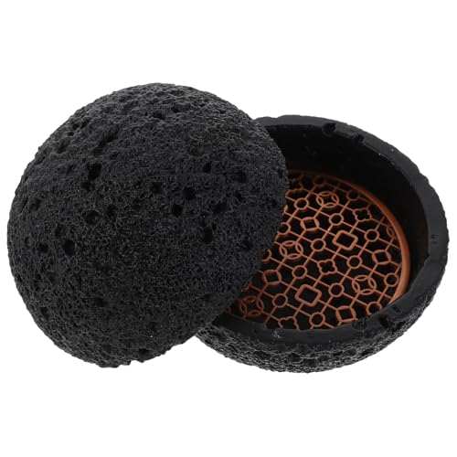 NOLITOY Bol Fumoir Sphérique en Pierre Volcanique 125 CM Séparation Bol Décoratif Multifonction pour Dips Glacés Plateau de Service Moderne pour Desserts et Fruits et Condiments