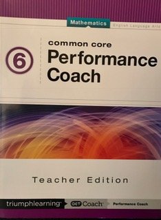Paperback Common Core Performance Coach Mathematics Grade 6, Teacher's Edition 2015 Book