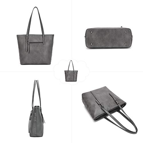 Image of KL928 Handbag for Women Tote Bag PU Leather Large Shoulder Bag Top Handle Satchel Purses 2Pcs Set