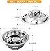 BOOGADEE Set of 4 16inch Stainless Steel Dually Wheel Simulators, 8 Lug 4 Hand Hole Hubcaps Cover Fit for 74-00 Chevy GMC 3500, 74-98 Ford F350, 08-21 Ford E350/E450 Van, 74-99 Dodge Ram 3500 608FV