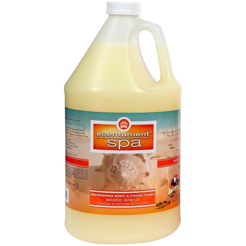 Image of Best Shot Scentament Spa Seasonal Body and Facial Wash, Tearless Shampoo, Hypoallergenic Body Wash, Removes Tear Stains, Exotic Island, 1 Gallon