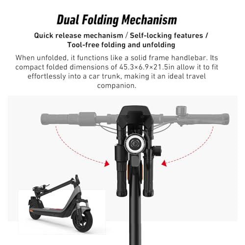 Image of NIU Electric Scooter for Adult - KQi 90 100 200 300 Series E Scooter w /Suspension, 500-1000W Peak Power, 14-37 Max Miles, Top 15-23 MPH, Portable Commuting Escooter, Folding Handlebar(Only 100F, 200F)
