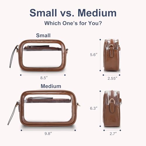 Image of Wuflyover Clear Bag for Stadium Events, Clear Crossbody Purse for Women