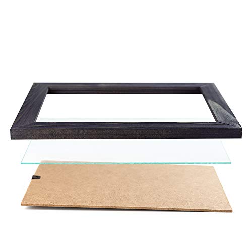 image for WOOD SIDE ORBIS Rustic Wooden Picture Frames 8x10 - Old Dark Grey - Se