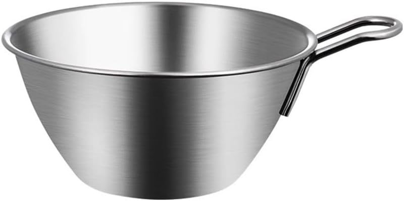 Mixing Bowls Baking Bowl Stainless Steel Cooking Bowl with Scale Whisk Nesting Set for Food Prep(Large)