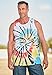 KingSize Men's Big & Tall Shrink-Less Lightweight Tank - 6XL, Black
