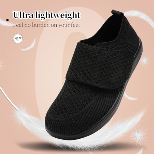 Diabetic Shoes for Women Wide Toe Box Adjustable Slip On Orthopedic Sneakers Zapatos para Diabéticos Mujer Comfortable Walking Women Shoes for Swollen Feet2