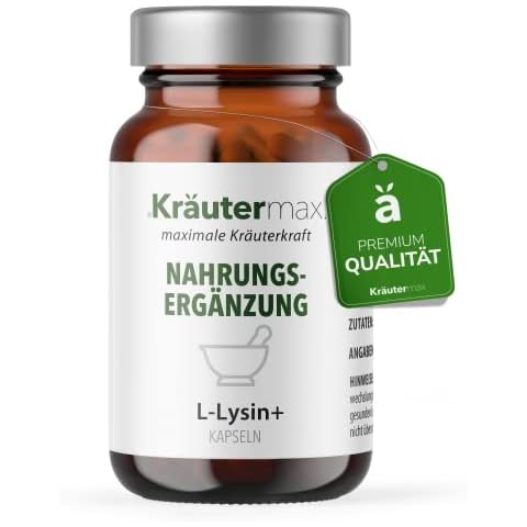 NEU! Kräutermax L-Lysin Kapseln | Vegan und Lactosefrei Cover
