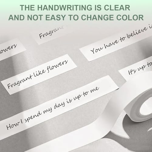 YZROHYI 4 Rollen Etiketten Rollen Selbstklebend 15 mm X 4 m,Thermo Etikettenband Wasserfeste,Etikettendruckpapier,Etikettenbänder,Thermal Label Tape,Etiketten Weiß,Etikettierband Ersatz für Haus,Büro