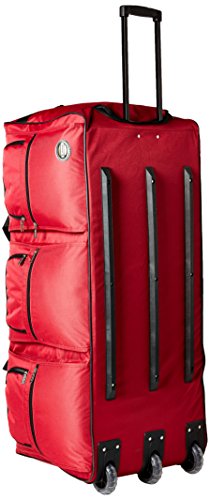 Rockland Rolling Duffel Bag, Red, 40-Inch