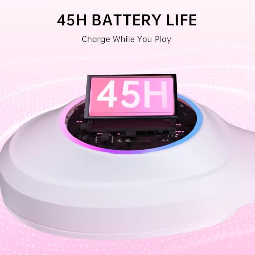 Image of AOC Wireless Gaming Headphones Compatible with PS5 /4, Switch, PC- Pink
