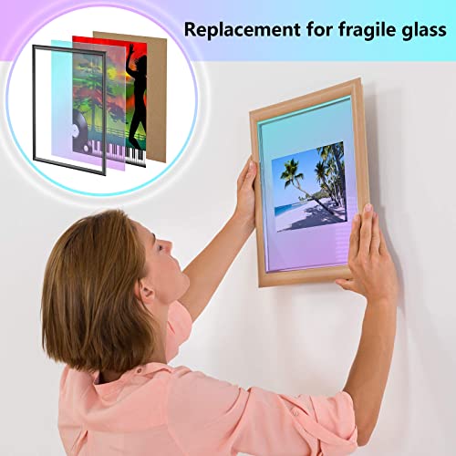 Image of Rainbow Color Acrylic Sheet, 2 Pcs Translucent Color Radiant Plexiglass Plastic Sheet for DIY Painting, Arts and Crafts, Decoration, 7.9 * 11.8 Inches, 3mm Thickness