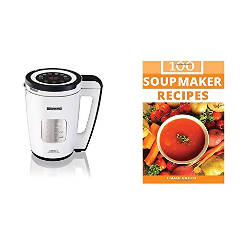 Morphy Richards 501020 Total Control Soup Maker, 1.6 L, 1100 W, White with Soup Maker Recipe Book: 100 Delicious and Nutritious Soup Recipes