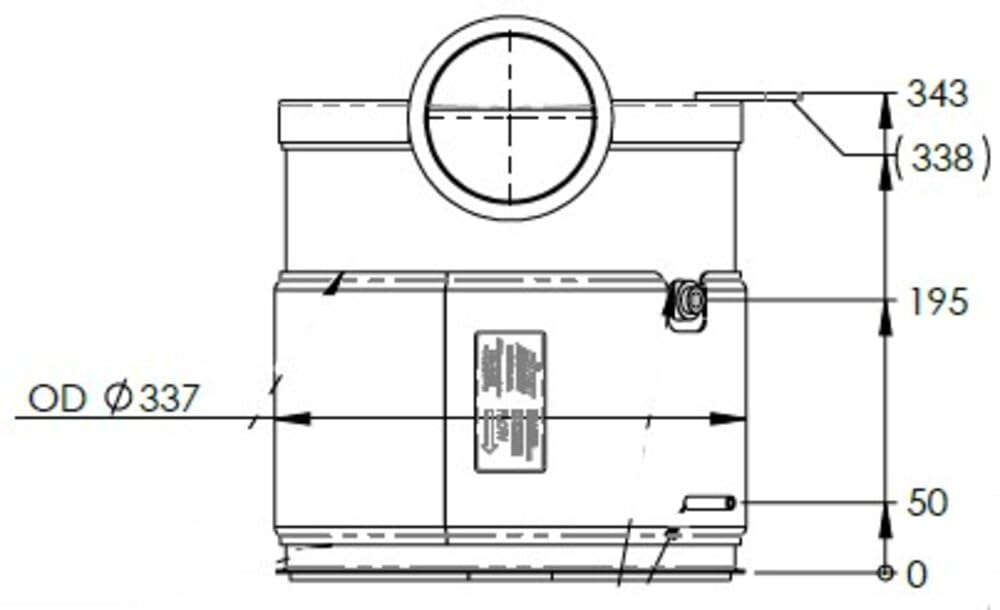 Diesel Oxidation Catalyst DOC Compatible with Dinex Paccar | 1837302 (Non-CARB Compliant)