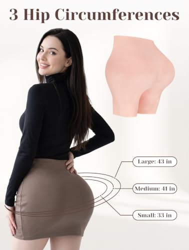 Image of Silicone Hip & Butt Enhancer Padded Shapewear Shorts | Open-Crotch, Honeycomb Padding, 3 Hip Sizes, Elastic, Ideal for Flat Butt,Cosplay,Crossdresser,Drag Queen,Transgender