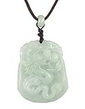 Dahlia Dragon Jade Pendant Necklace Genuine Certified Grade A Jadeite, 12' to 24' Cord