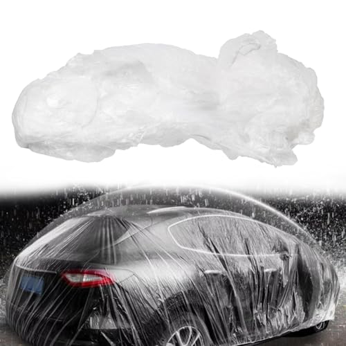 Newsmarts 1 Pc Car Protective Masking Block Cover Portable Masking Paper Thicken PE Clear S Disposable