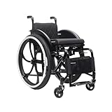 Aluminium-Klapprollstuhl, Extra Schmaler Rollstuhl für die Wohnung, manuell fahrend, Leichtgewicht,Reiserollstuhl(Everyday Style,17in Seat Width)