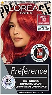 LOréal Paris Bold Colour Permanent Hair Dye, 8.624 Montmartre Bright Red, Long-Lasting Shine, Intense Luminous Colour, For up to 8 Weeks, All Hair Types, Preference Vivids (Colorista), 1 Application