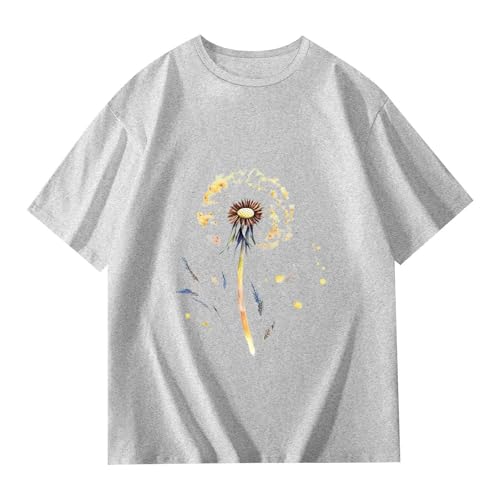 Oversized Tshirts for Girl Kids Graphic Tees Floral Crew Neck Short Sleeve Blouse Youth Summer Casual Oversized Loose Tops2