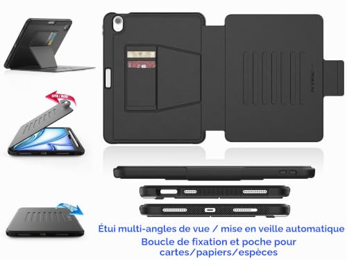 Coque iPad Air 11 2024 avec support multi-angles et veille automatique - 2