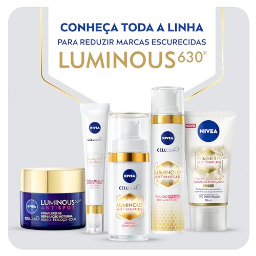 NIVEA Fluido Facial Protetor Cellular Luminous 630 FPS 50 40ml - Reduz e previne manchas escurecidas
