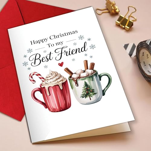 Carte de Noël originale grand format 20,3x13,5 cm avec enveloppe - 3
