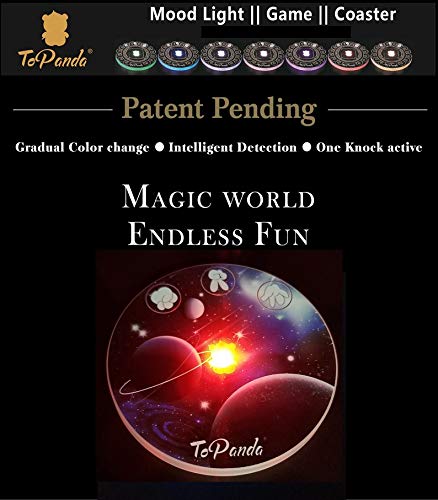 Topanda Gaming Coaster Led Coaster (2 Pcs ),1St In Market, Cup Pad Mat Group Table Game Bar Party Game Decor Drink Barware Gift Mood Light (Tc-181008) #TOP2