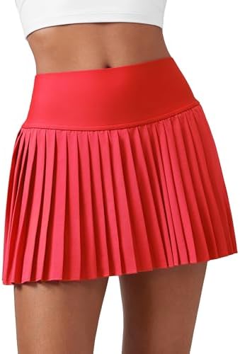 CRZ YOGA High Waisted Pleated Tennis Skirts