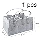 JJHXM 33×23×18cm Wickelkorb,Wickelorganizer,Windel Organizer,Tragbarer Wickeltisch Organizer,Faltbarer Filztasche Organizer mit Fächern,Robuster Filztasche,Windel Caddy Organizer Filztasche(Grau)