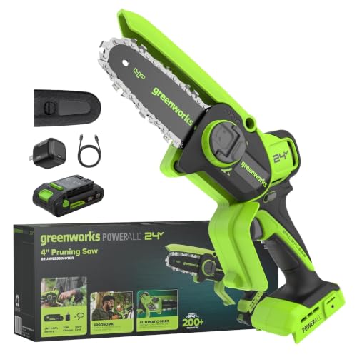 Greenworks 24V 4 in Mini Chainsaw