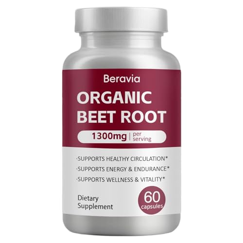 OIMTUE Beravia Beet Root Capsules | Antioxidant Formula - Vegan Non-GMO Gluten-Free - 1300mg 60 Capsules