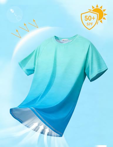 Image of ELETOP Men's Swim Shirts UPF 50+ Short Sleeve Rash Guard Sun Shirts for Beach Fishing