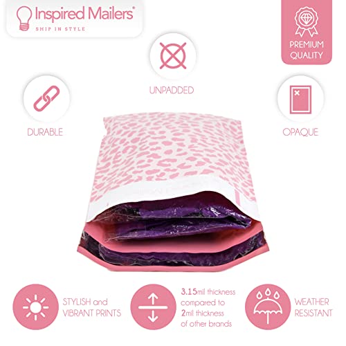 Image of Inspired Mailers - Poly Mailers 6x9-100 Pack - Rose Gold Cheetah Mailers - Package Envelopes - Mailers Poly Bags - Cute Packaging Bags for Shipping - Poly Mailer 6x9 - Shipping Bag