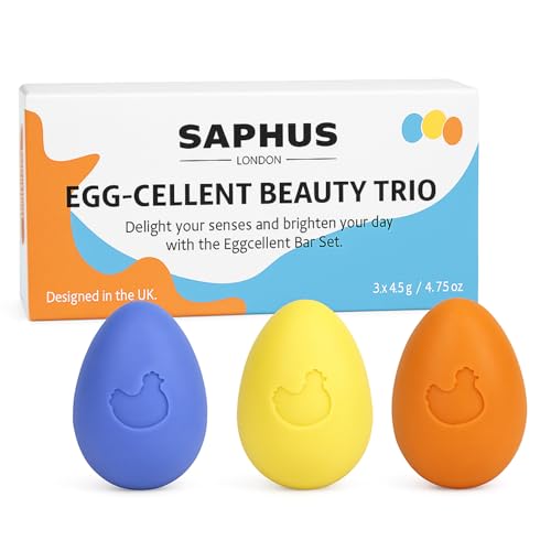 SAPHUS Mini Egg Shampoo Bar Set – 3 Solid Shampoo