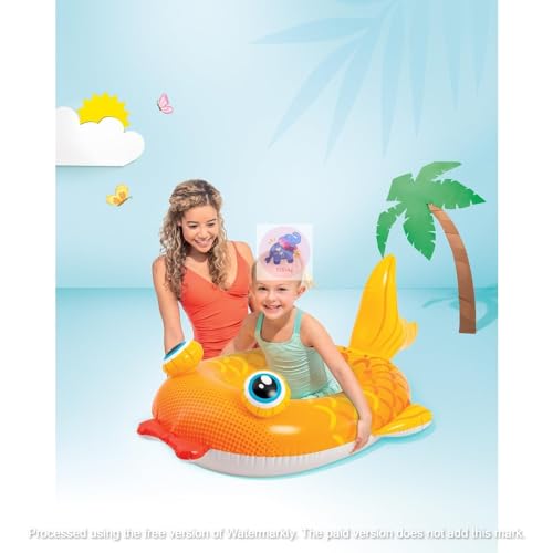 Image of Inflatable Kiddie Float | Water Baby Floater for Kids| Safe Anti-flip Diaper Style Swim Tube Rider| Swim Pool Tube for Toddlers|Multicolor Cute Swimming Pool Safety Seat (Pool Cruiser)