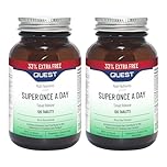 Quest Super Once A Day Multivitamin & Minerals 120x Tablets. 17 Vitamins & 12 Minerals with Vitamin A, B, C, D, Iron & Zinc for Men & Women. for Optimal Health, Reduces Fatigue & Immunity. (2 Pack)