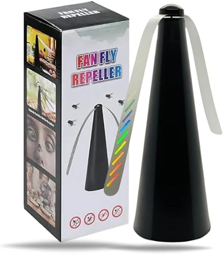 Tisko Fly Fans, Effective Fly Fans for Tables, Fly Repellent Fan with Soft Blades Keep Flies Away, Portable Fly Repellent Fans Spinner for Picnic, BBQ Party.