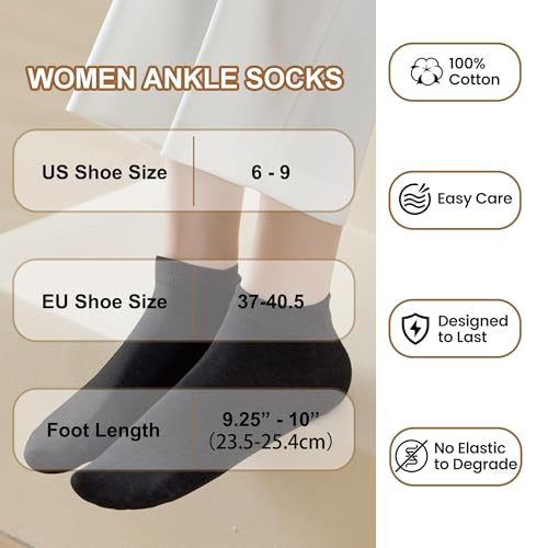 Image of Womens Ankle Socks Cotton No-Show Comfortable Low-Cut Liner Kraft Paper Gift Box