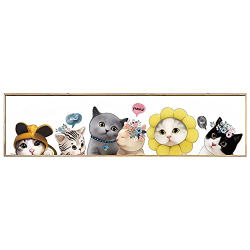 Broderie diamond painting complet chaton 80x220cm, idée cadeau originale pour anniversaire