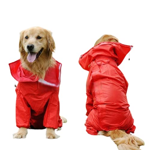 Bhumi Enterprises Dog Raincoats Rain Snow Coats Waterproof Clothing 4 Four Legs Raincoat Full-Cover Dogs Hooded Poncho (Red) (38), Pack Of 1 (B0D5WQT91S) Amazon Price History, Amazon Price Tracker