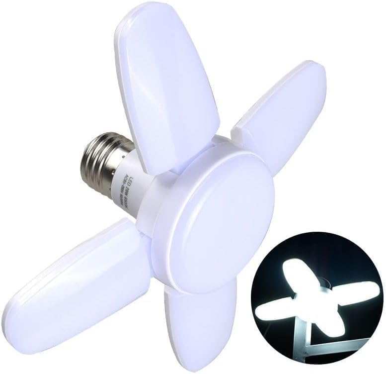 Generic 28W Foldable LED Petal Lamp fully unfolded and illuminated