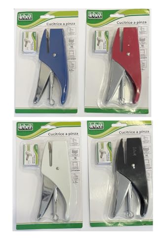 Grapadora de pinza + 1000 grapas Colores