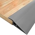 Vinyl Door Threshold Ramps for Doorways, Floor Transition Strip Threshold Ramp Self-Adhesive, Transition-Strip Wheelchairs Ramps, Home Reducer Edge Trim, Threshold Strip 1/2''~3/5'' (Grey, 36inch)