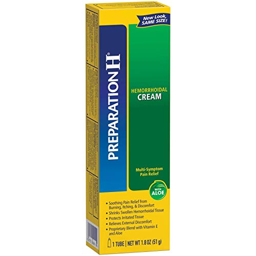 Preparation H Hemorrhoid Symptom Treatment Cream (2 X 1.8 Oz Tube), Maximum Strength